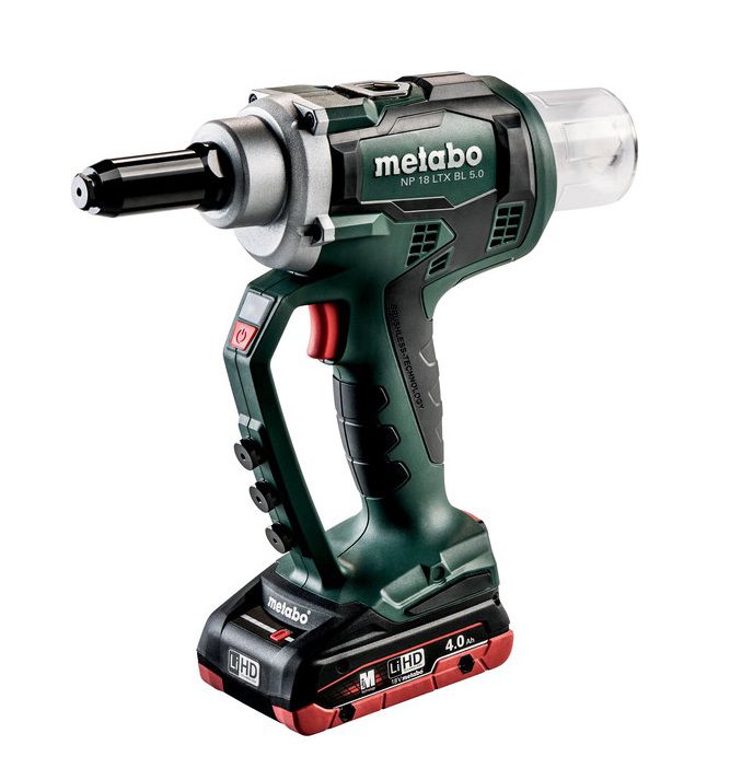 Akku-Nietpistole Metabo NP18LTX BL5.0 - 2x LiHD 4.0 Ah.