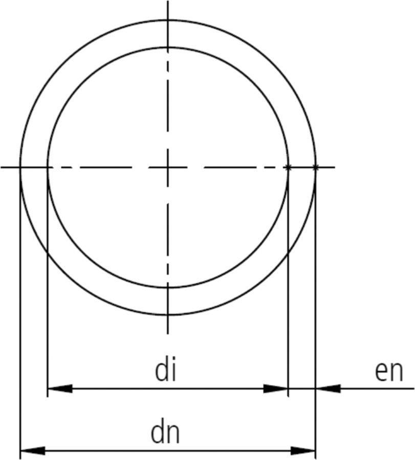 HDPE-Druckrohr PE100 S-5/PN16  140 mm - blau-gestreift für Wasser Stg. à 10 m.