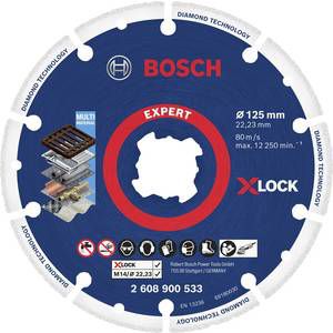 X-Lock Diamant-Trennscheibe 125 mm - Bosch  (Inox, Stahl, Guss, Faserkunst.)