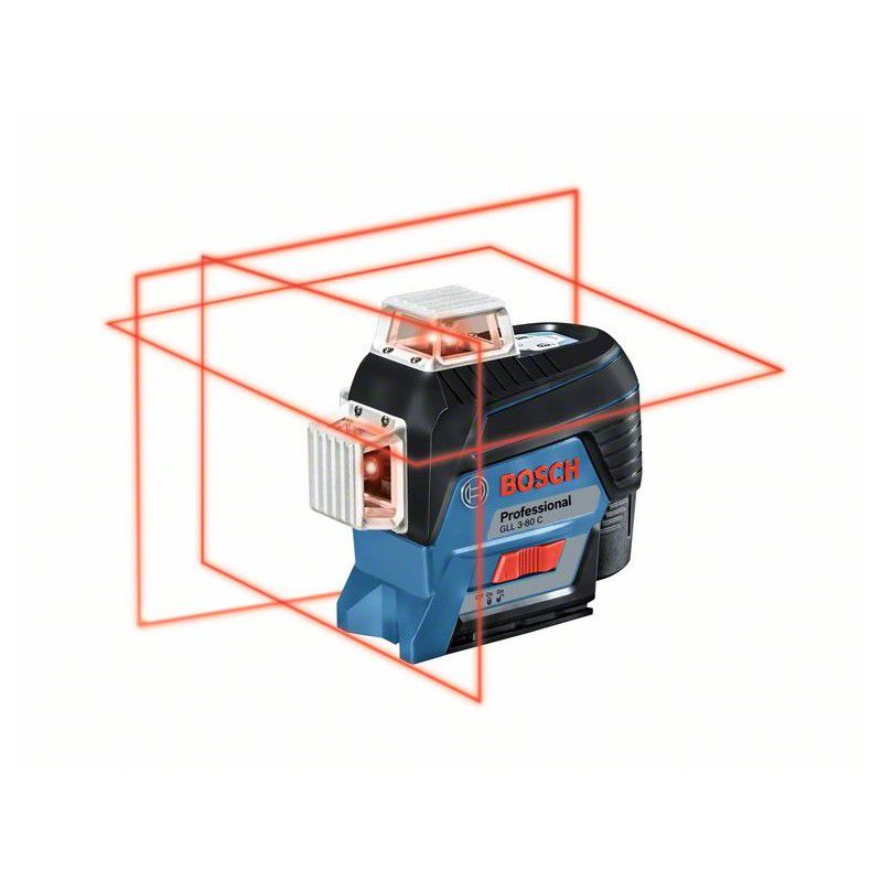 Linienlaser Bosch GLL 3-80C 3x360° - Akku + BM 1 + L-Boxx