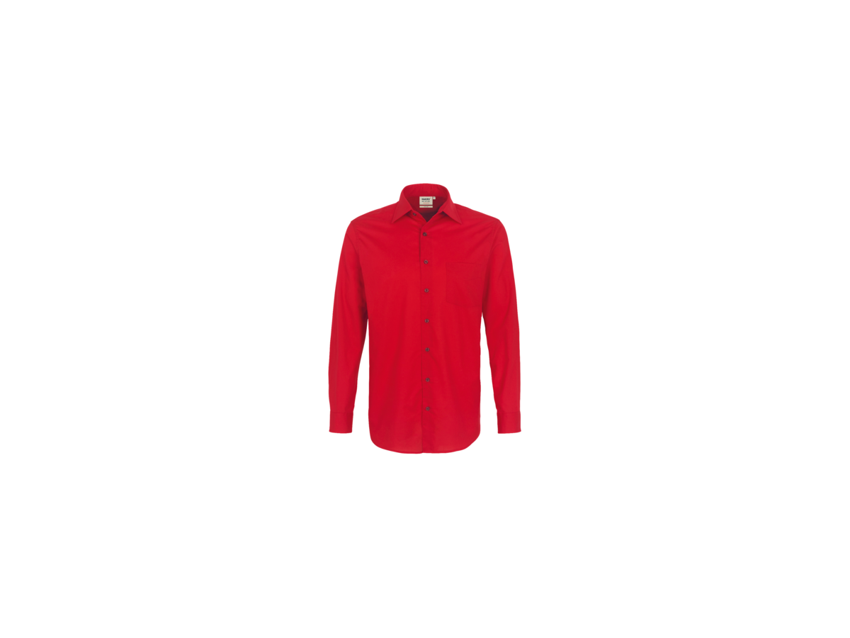 Hemd 1/1-Arm Performance Gr. 5XL, rot - 50% Baumwolle, 50% Polyester, 120 g/m²