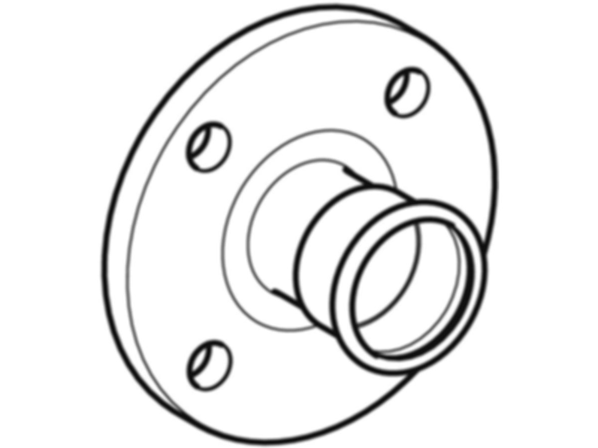 MPF-Flansch mit Muffe Gas  54 mm