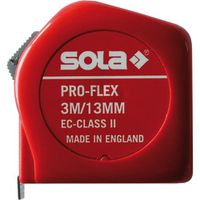 Rollmeter Sola Pro-Flex 3m - EG II, B 13mm, mit Gürtelclip