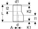 Geberit Reduktion 160/110 exzentrisch - lang