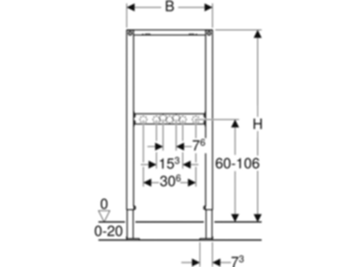 Geberit Duofix Element für Bade- - und Duschenarmatur Typ 112/98