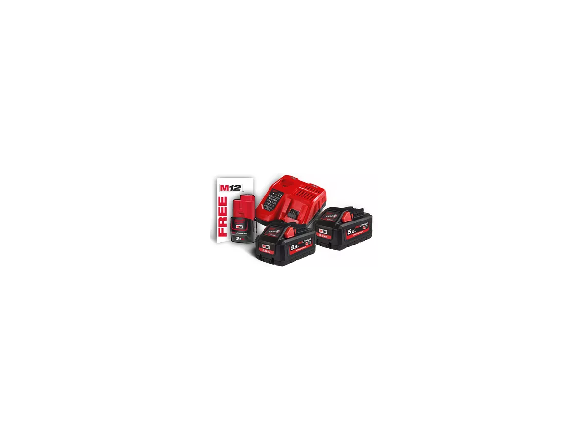 Starter-SET Milwaukee M18 HNRG-552 - mit zwei Akku + Ladegerät 5.5Ah