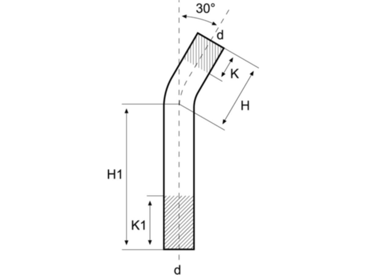 Rohrbogen C-Stahl 30° - Eurotubi