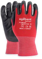 Montage-Handschuhe - EGEBANT SanFoam 521530, rot/schwarz