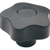 Sterngriffe Elesar VCT. Thermoplast - schwarz Messingbuchse mit Durchgangsgew.