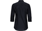 Bluse Vario-¾-Arm Perf. Gr. L, schwarz - 50% Baumwolle, 50% Polyester