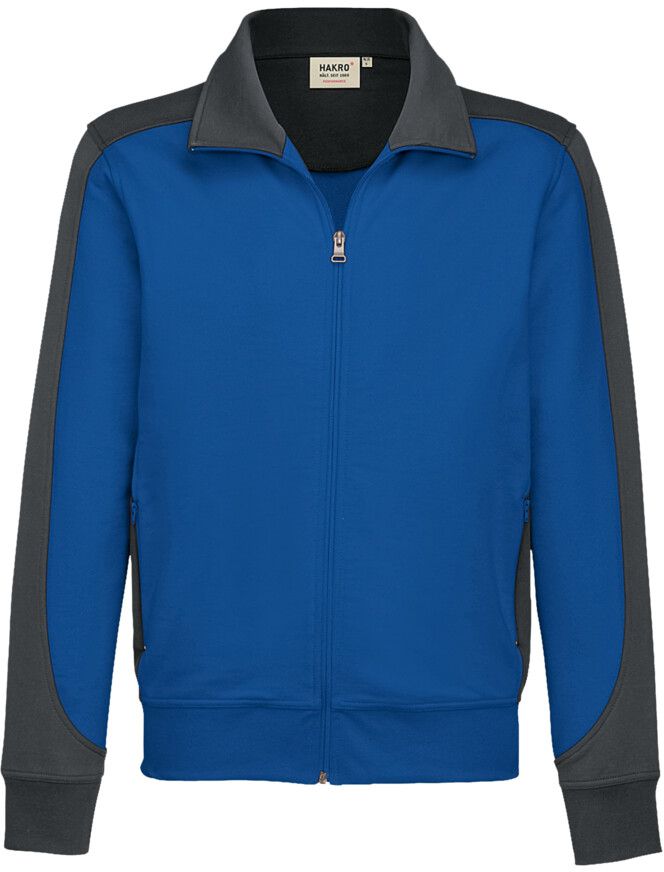 Sweatjacke Contrast Performance - 50% Baumwolle / 50% Polyester