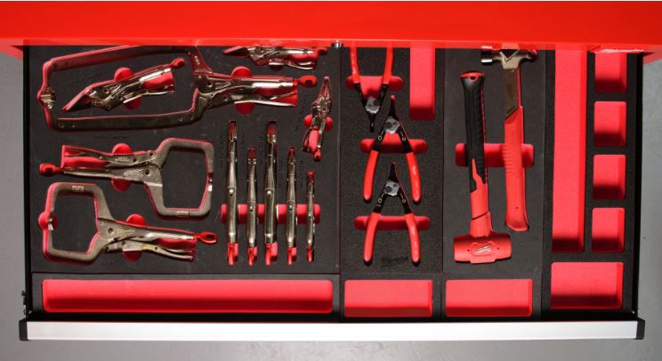 Sicherungsringzangen Einlage - 3-teilige Einlage für Werkstattwagen 78