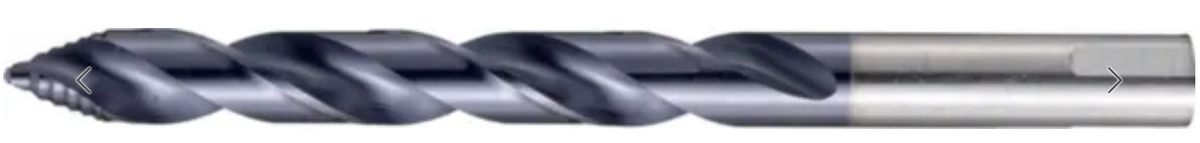 Spiralbohrer HSS-Co5 DIN 338 TiAN - 3-kant Schaft, mit Kreuzanschliff