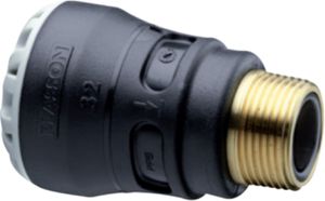 Anschlussverschraubungen PLASSON mit AG - Typ 1072, auf Messing