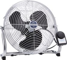 Windmaschine verchromt V14 230V - 120W Ventilator ø 35 cm