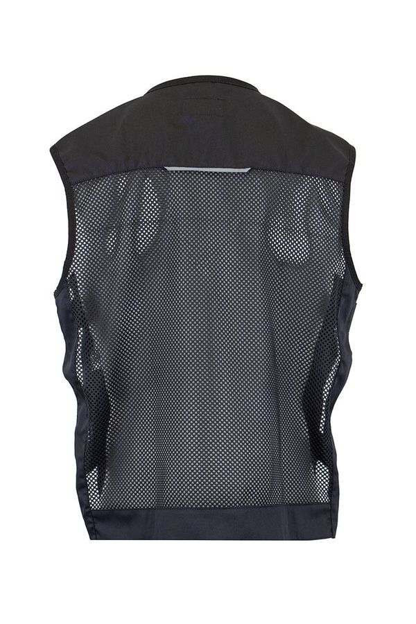 Arbeitsweste schwarz - 65% Poly. 35% Baumw. V-Ausschnitt
