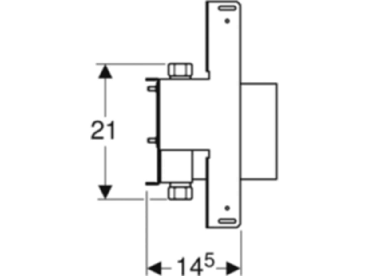 Geberit-Duofix - Traverse mit zwei - Wasserzähler, TS C