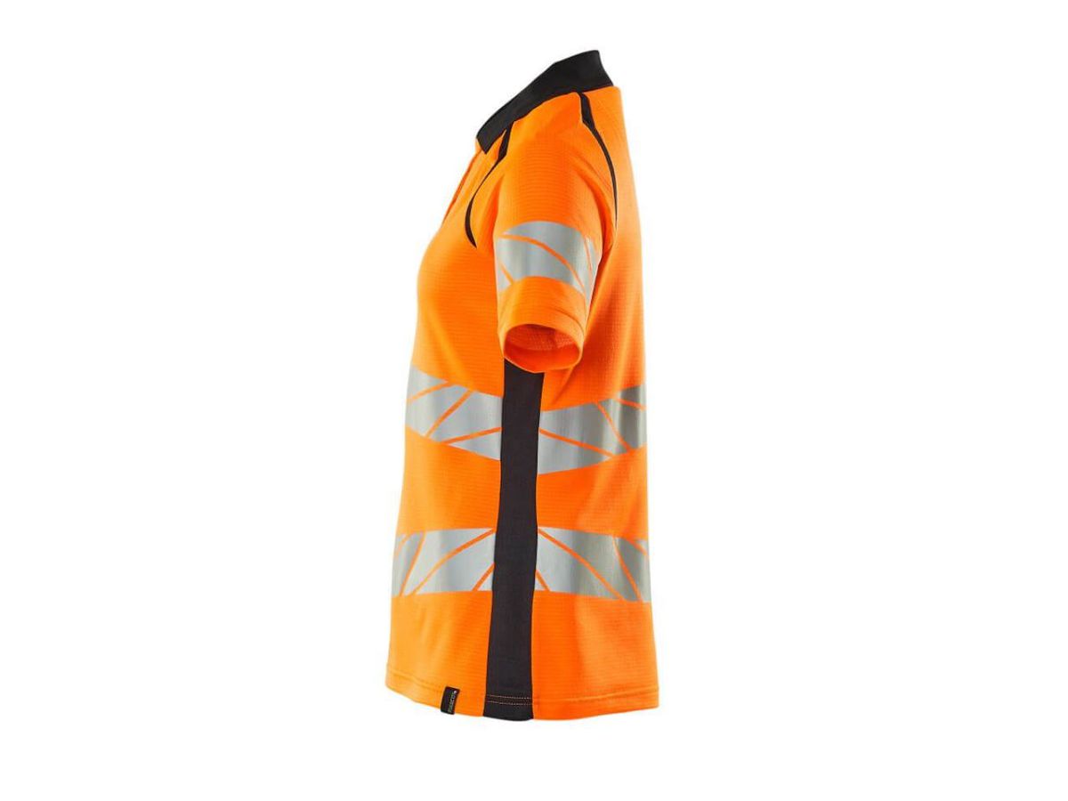 Polo-Shirt, Damenpassform, Gr. M ONE - hi-vis orange/schwarzblau, 50%PES/50%BW
