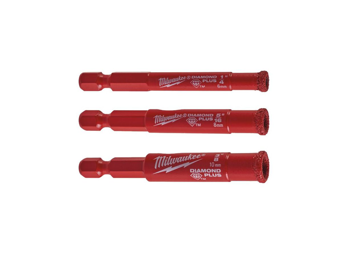 Diamantbohrer DIAMOND MAX 1/4" Hex - Milwaukee, SET 5-tlg, 5x 6.0 mm