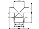 Kreuz PVC-U PN16 d25 - Metrisch