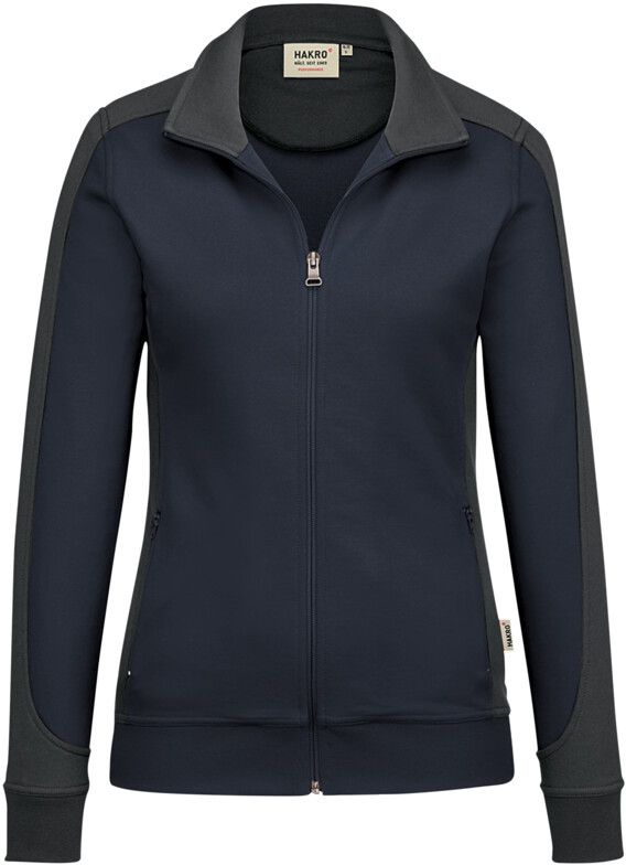 Damen-Sweatjacke Contrast Performance - 50% Baumwolle, 50% Polyester, 300 g/m²