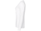 Damen-Longsleeve Perf. Gr. 4XL, weiss - 50% Baumwolle, 50% Polyester, 190 g/m²