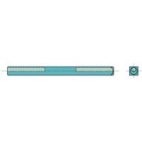 Drückerstift HESO - verz. beidseitig mit exzentrischer Bohr.