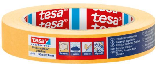 Abdeckband Tesakrepp 4344 - beige,braun, Profi