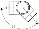 Geberit Silent Bogeneckabzweig 88.5/135° - db20, d110 mm