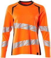 T-Shirt Langarm Damen, Gr. 2XLONE - hi-vis orange/dunkelanthrazit