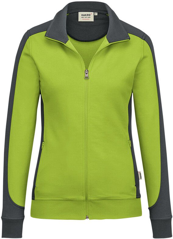 Damen-Sweatjacke Contrast Performance - 50% Baumwolle, 50% Polyester, 300 g/m²