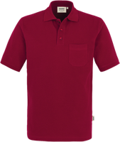 Pocket-Poloshirt Top Gr. 2XL, weinrot - 100% Baumwolle