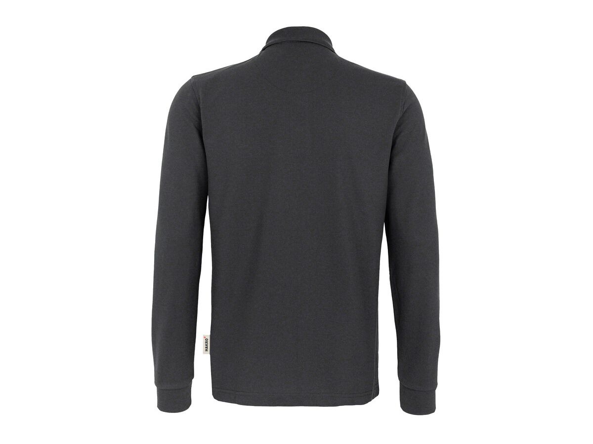 Longsleeve-Poloshirt Mikralinar, Gr. 3XL - karbongrau