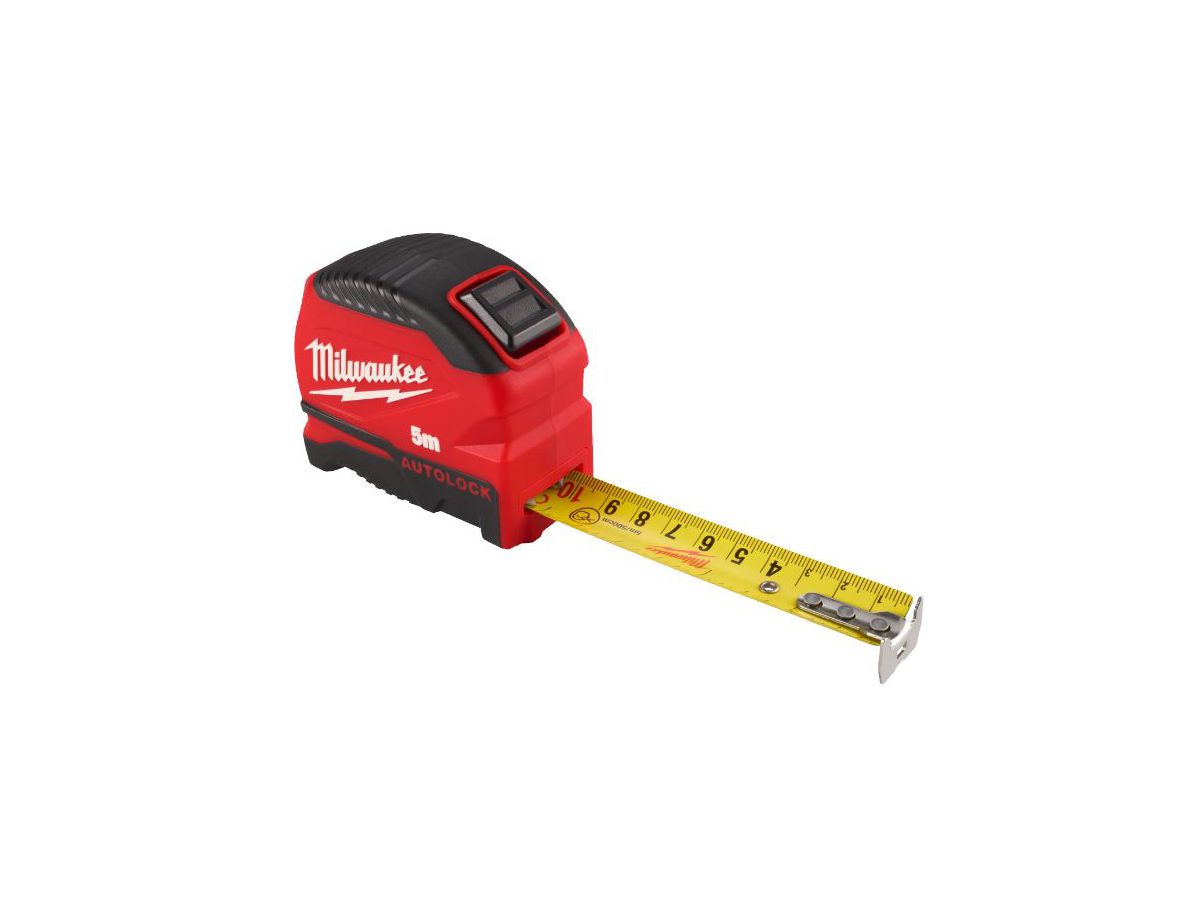 Pro-Compact-Bandmass 5 Meter - Milwaukee 25mm Band Breite, mit Autolock