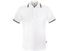 Poloshirt Twin-Stripe XL weiss/schwarz - 100% Baumwolle, 200 g/m²