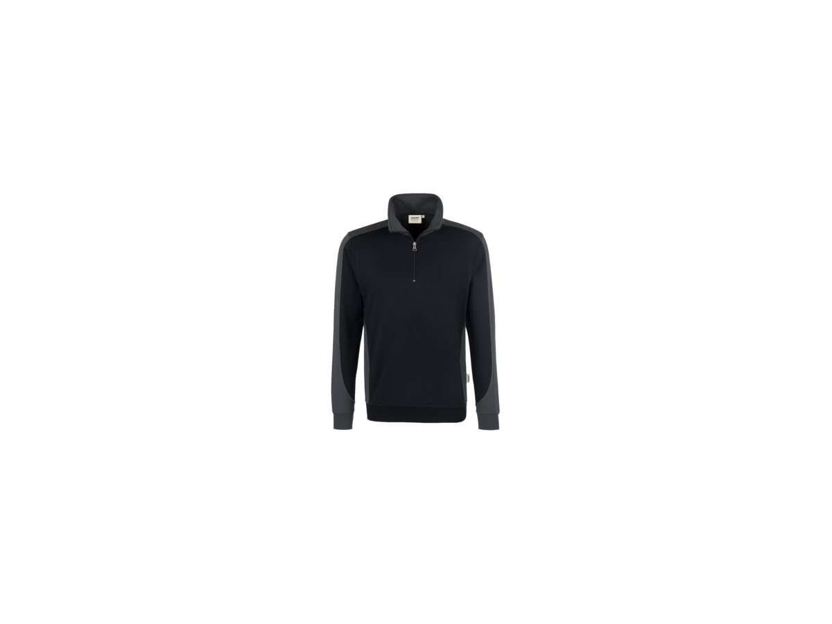 Zip-Sweatsh. Co. Perf. 2XL schwarz/anth. - 50% Baumwolle, 50% Polyester, 300 g/m²