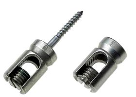 Leitungshalter für Draht - mit Inox A2-Holzschraube