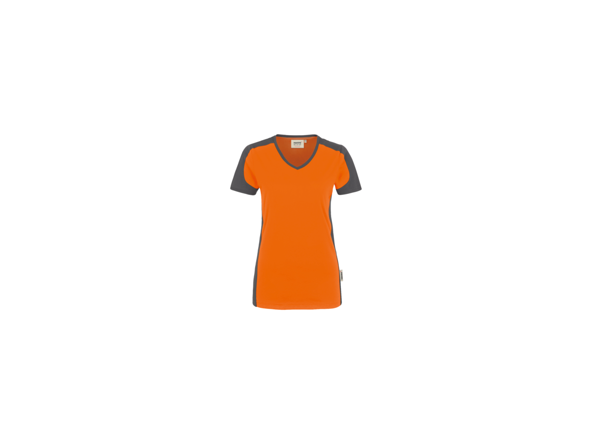 Damen-V-Shirt Co. Perf. XS orange/anth. - 50% Baumwolle, 50% Polyester, 160 g/m²