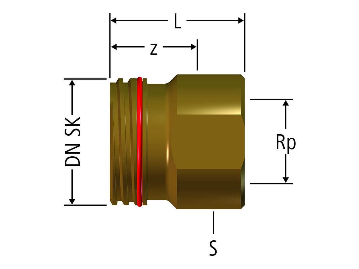 Übergang zu Schnellkupplung, - mit Innengewinde