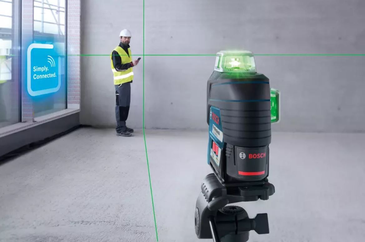 Linienlaser Bosch GLL 3-80CG + BM1 360° - in L-Boxx Green