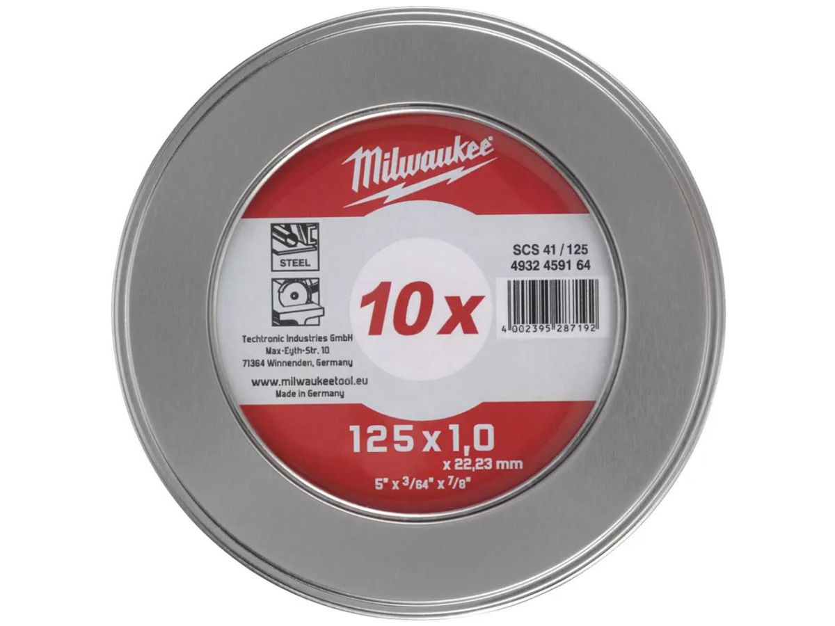 Trennscheibe PRO+ INOX 125 mm - Milwaukee, Inhalt: Pak à 10 Stk.