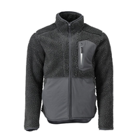 Faserpelz Jacke, Reissverschluss, Gr.2XL - Anthrazitgrau, 80% Rec. Poly., 20% Poly.