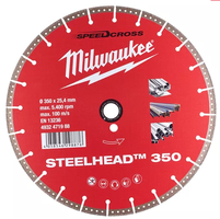 Diamanttrennscheibe DH STEELHEAD 350 mm - Milwaukee für Stahl, Edelstahl und Beton