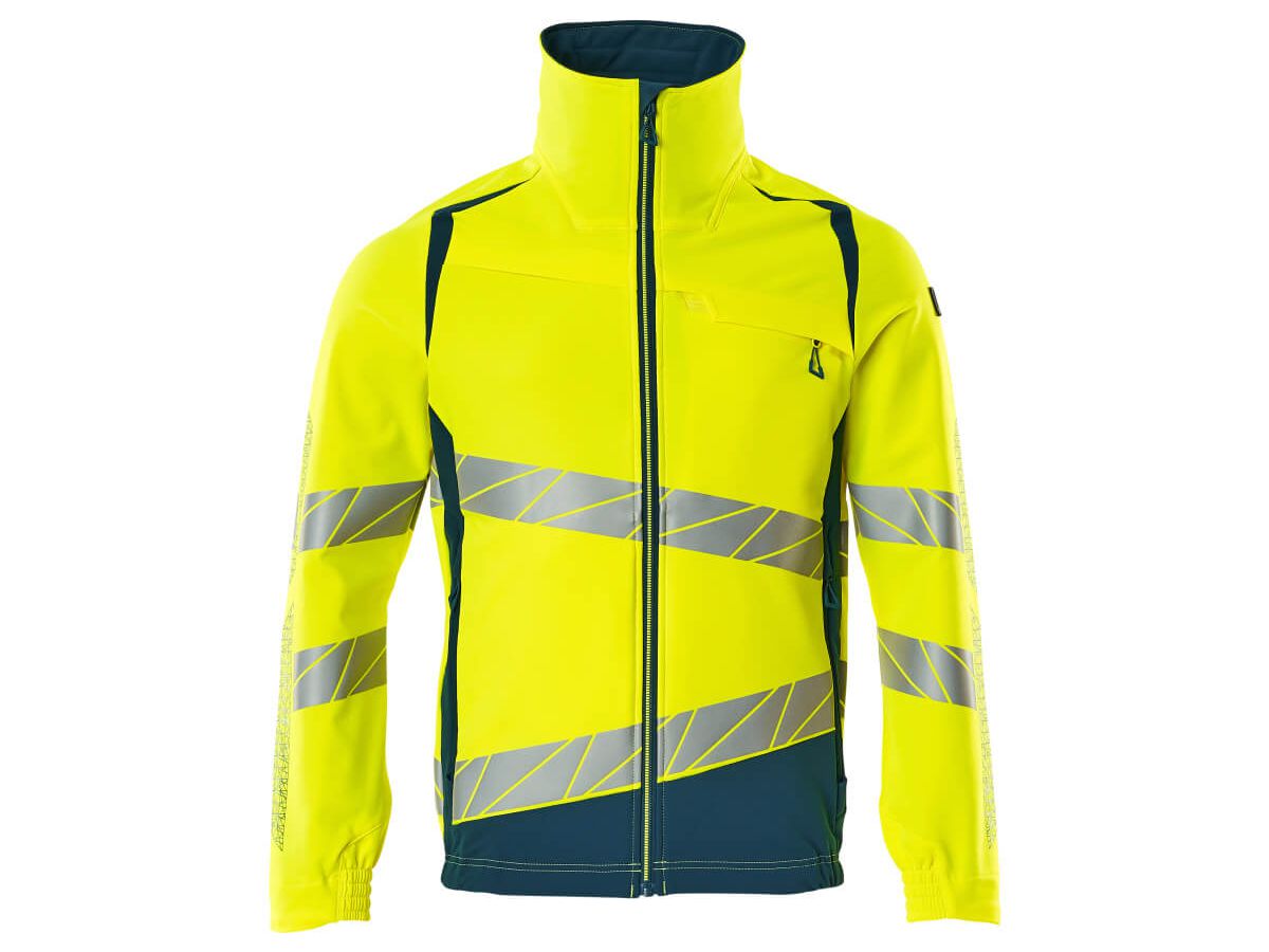 Jacke ultimate Stretch, Gr. 2XL - hi-vis gelb/dunkelpetroleum