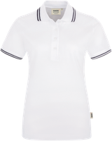 Damen-Polosh. Twin-Str. 2XL weiss/schw. - 100% Baumwolle, 200 g/m²