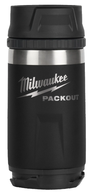 Thermobecher MILWAUKEE PACKOUT - 355 ml mit Trinkdeckel, schwarz