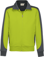 Sweatjacke Contrast Perf. 2XL kiwi/anth. - 50% Baumwolle, 50% Polyester, 300 g/m²