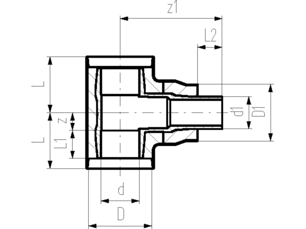 +GF+ COOL-FIT 2.0 T90° reduziert - 140/200-110/160 mm