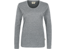 Damen-Longsleeve Classic 3XL grau mel. - 85% Baumwolle, 15% Viscose, 160 g/m²