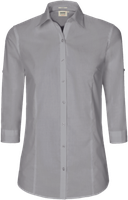 Bluse Vario-¾-Arm Perf. Gr. 2XL, titan - 50% Baumwolle, 50% Polyester, 120 g/m²